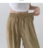 Linen Wide Fit Banding Pants