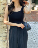 Breen Rib Square Knit Sleeveless