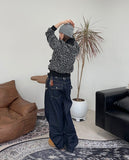 Neto Leopard High Neck Zip-up