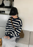 [unisex] Runne alpaca stripe over knit