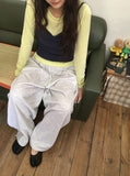 [unisex] Lakani Star Printing Banding Wide Pants