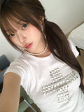 Metallic Cross Slim Short Sleeve
