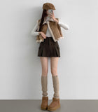 Hot Girl Plain Suede Simple Hunting Cap Hat
