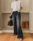 Nikki Washed Flare Denim Pants