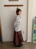 Bodel Frill Lace Banding Long Skirt