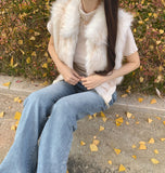 Luxurious Mood Half-Neck Span Slim Fit Short Sleeve T-shirt