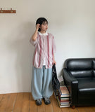 Almos Summer Denim Balloon Wide Pants