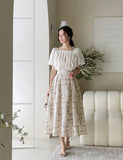 Melen Square Neck Puff Blouse