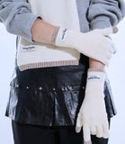 [SET] Short Color Matching Muffler & Gloves Set