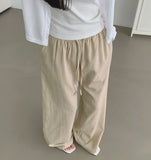 Linen Banding Wide Pants