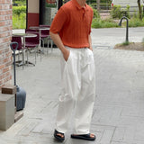Lebec Cotton Half Banding Wide Pants