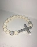 Bir Vintage Gemstone Cubic Cross Bracelet