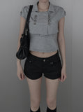 Napoleon Sleeveless Bolero Two-Piece Cardigan
