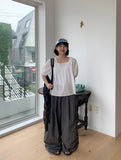 Kohyo Summer Embroidered Shirring Short Sleeve Blouse