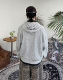 Doven Waffle Knit Hood Zip-Up