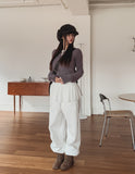 Of Pearl Shirring Layered Mesh Top