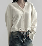 Tudy String V-Neck Cardigan