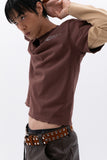 damage washing layered t-shirt