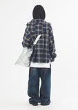Retro over check hood shirt