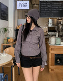 Huz Pintuck Standard Check Shirt
