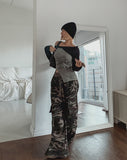 Teed Color Matching Military Cargo Training Pants