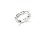 Essence Silver (W) Moissanite Double Wave Ring