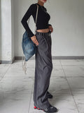 (UNISEX) Weight One Pin Tuck Wide Slacks