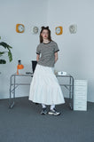 Stripe CROP Ringer Tee