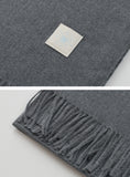 Basic check knit muffler