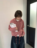 Kososo Check Hood Crop Shirt