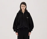 Overful Crop Sweat Hood Zip Up