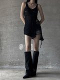 Studded Black Short Denim