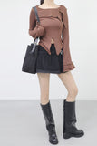Shurene Collar Slit Knit