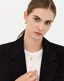 Plump Twist (Y) One-Touch Earrings L