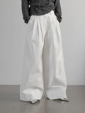 Teve Pintuck Wide Cotton Pants