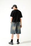 Rain Slab Denim Half Pants