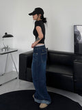 (Unisex) Rear Bijou Denim Pants