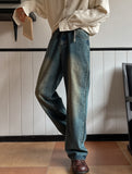 Loose Basic Wide Denim Pants