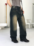 Rossen Washing Denim Long Wide Pants