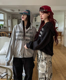 Moments Lettering Semi Crop Hood Zip-Up