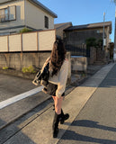 Kine Fringe Long Knit Muffler