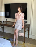 Seri Puff Collar Short Sleeve Blouse