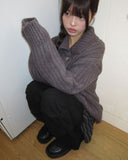 Nea Collar Pocket Rib Knit Cardigan