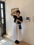 Deloin Pintuck Banding Balloon Long Skirt