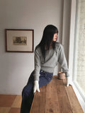 Momi Bolero Square Neck Long Sleeve Knit