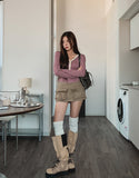 Pou Zipper Utility Pocket Skirt Pants