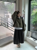 Dolance Suede Balloon Long Skirt