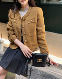 Coped Round Tweed Short Jacket