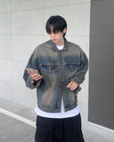 Worked denim jacket