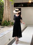 Randa Frill Off Shoulder Banding Long One Piece